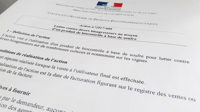 La fiche 2017-008, sur le soufre, a généré 28 % de CEPP en 2018. © M. COISNE